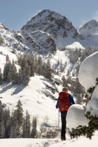 Backcountry skiing Broads fork Dromedary peak